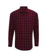 PR250 Premier Mulligan Check Long Sleeve Shirt Red / Navy colour image